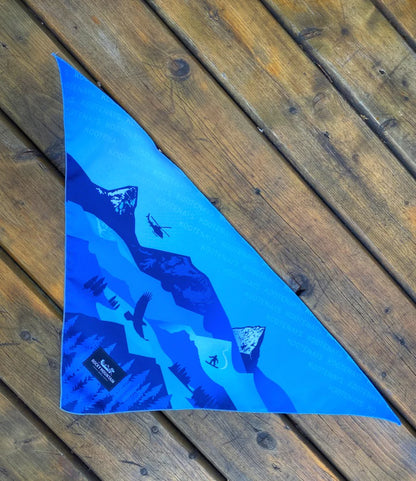 Foulard Kootenay Avec Montagnes et Lacs